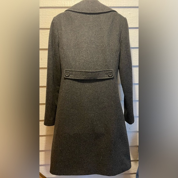 Old Navy Size Med Gray Wool Double Breasted Midi Peacoat - Picture 2 of 4